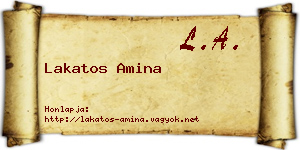 Lakatos Amina névjegykártya